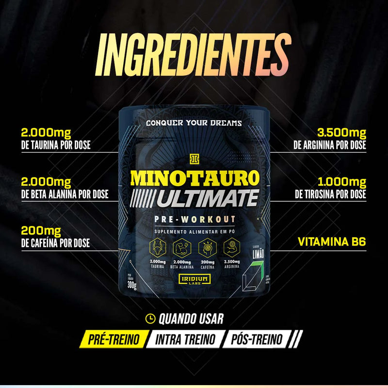 Minotauro Ultimate Pré-Treino - 300g - Iridium Labs